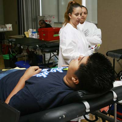 Red Cross bleeds students