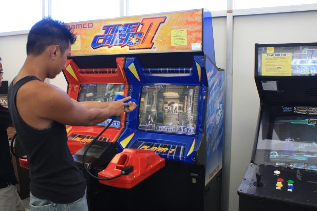 Aly Douangphachanh invests free time at the schools arcade room. 