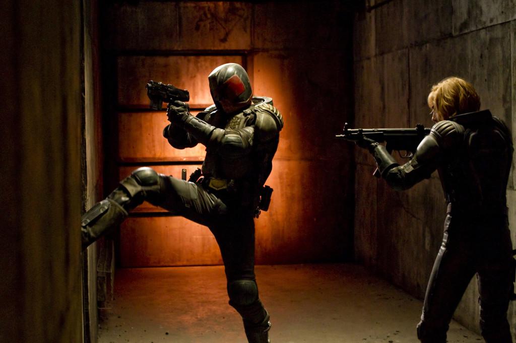 Judge Dredd (Karl Urban, left) and Anderson (Olivia Thirlby) star in Dredd 3D. (Courtesy Joe Alblas/MCT)
