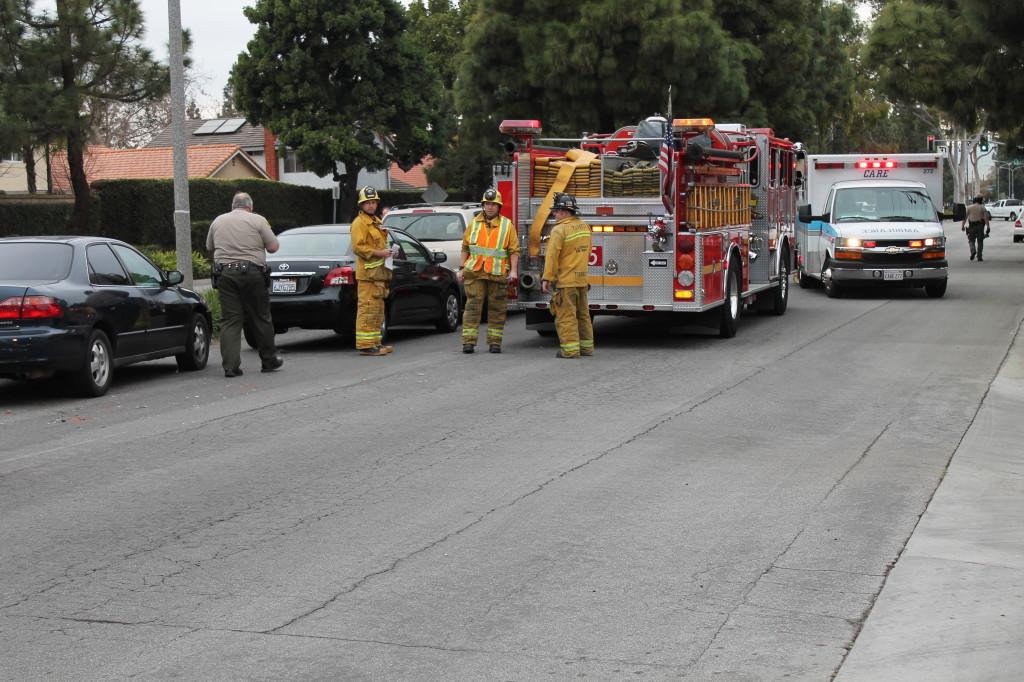 Accident on Studebaker Rd. and New Falcon Way on Jan. 23. 