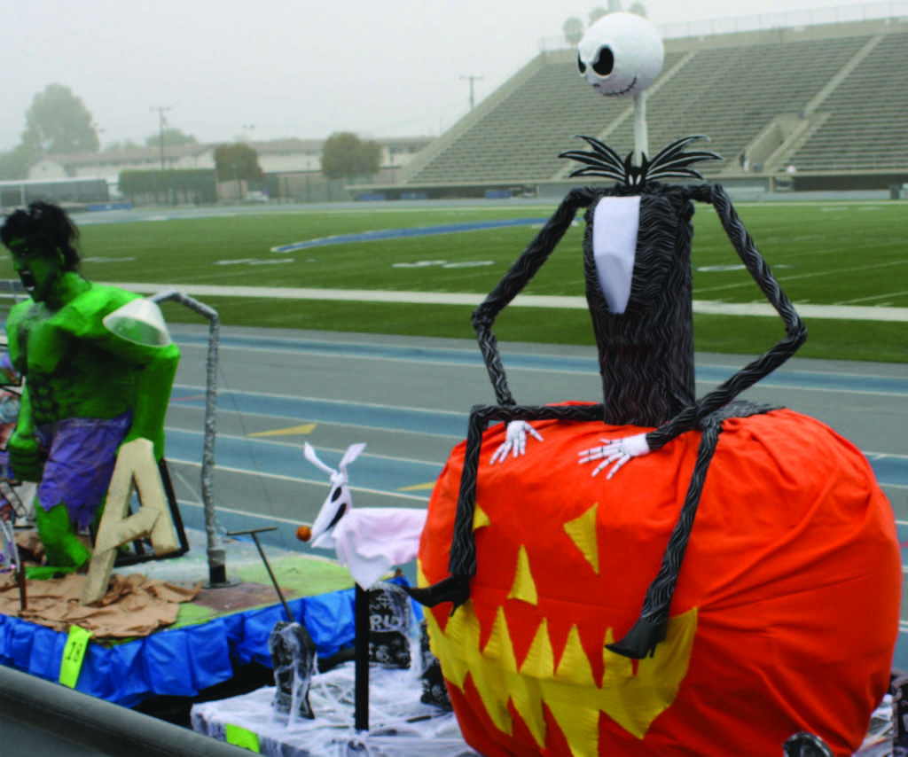 A float designed by the Music Club depicting the King of Halloweentown, Jack Skellington.Photo credit: Daniel Green.
