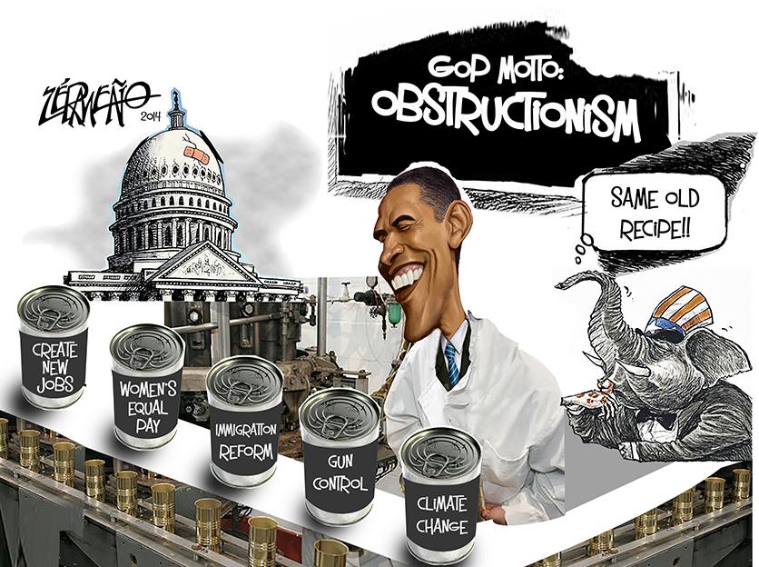 Editorial cartoon Obama