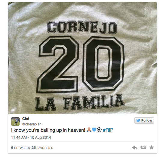Life and death of Cornejo through social media 