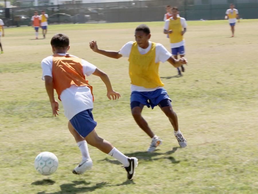 Sophmore Edzon Cuevas Midfielder (Right) and Freshman Andy Ramirez Midfielder (Left)