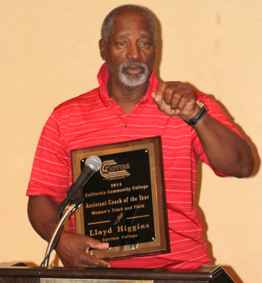 Inspiring athletes: Coach Lloyd Higgins was awarded his second assistant coach of the year award, the first dating back to 2009. This is his second award in five years.