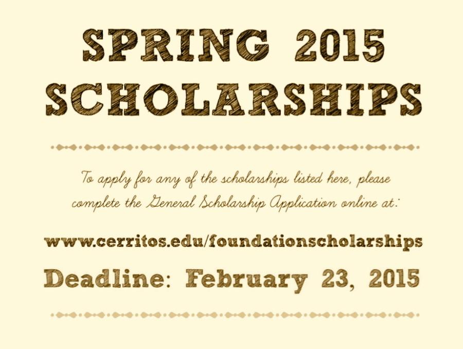 Scholarships available for spring semester