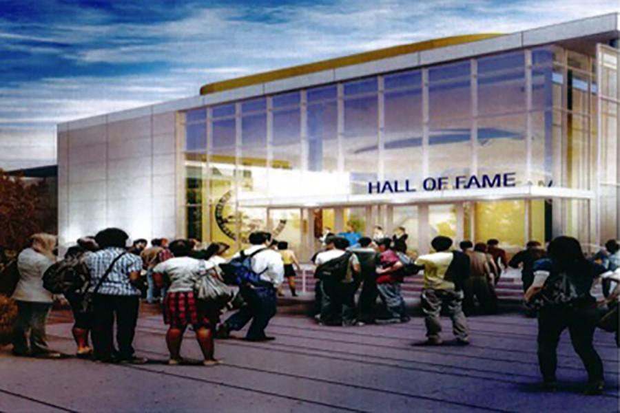 A rendering of the new Hall of Fame that will be built with the new Physical Education and Student Health Services complex. This room will cost roughtly over two million dollars.
