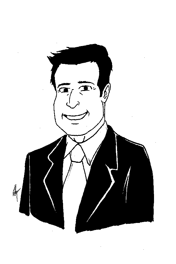 Cartoon of Cerritos College president Jose Fierro.
Clicking on this image will take you to an interactive experience with the other board of trustees.