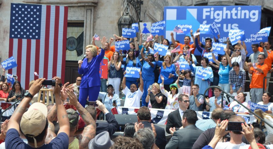 Hillary+Clinton+speaks+at+voting+event+at+Plaza+Mexico+in+Lynwood.+Clinton+gave+a+twenty+minute+speech+on+what+she+would+do+if+she+is+elected+president.+Photo+credit%3A+Karla+Enriquez