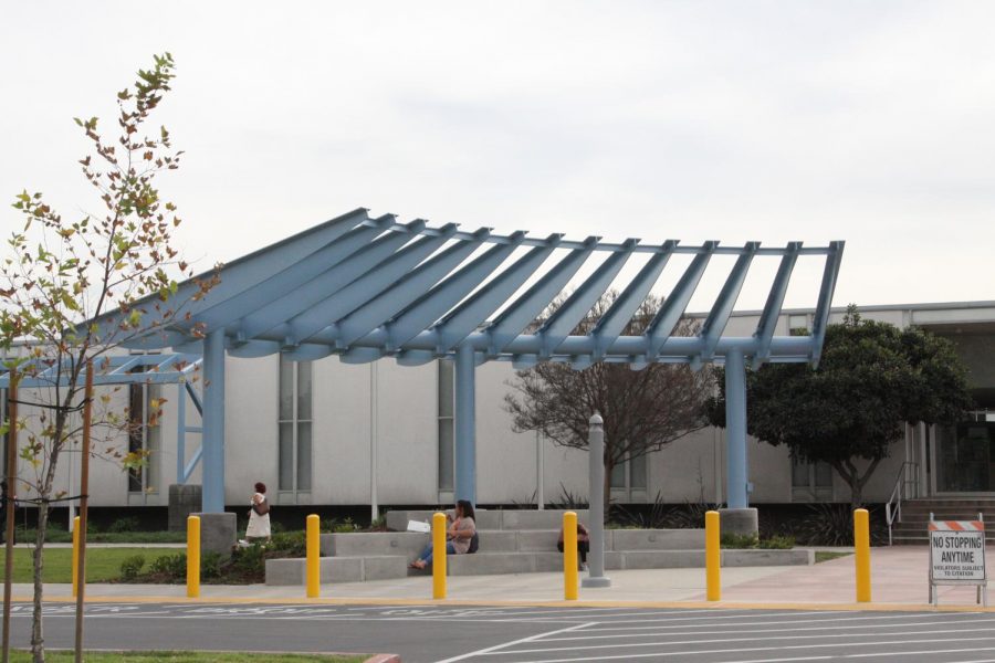 Shades structures, such as these, across campus  have been called pointless. However, these are not the finished product, a top is still needed. 