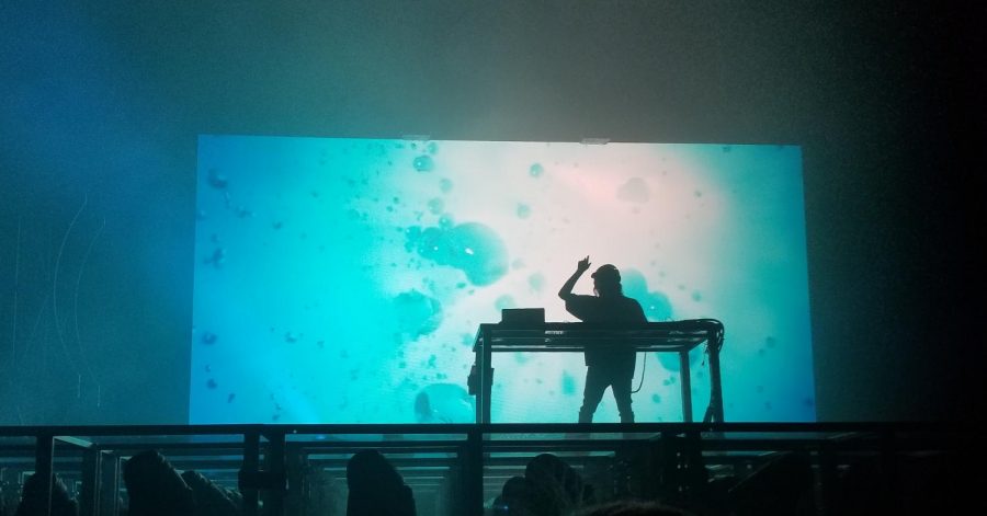 Porter Robinson played as his alias, Virtual Self, at the NOS Event Center with openers Danny L Harle and Raito on Sept. 28. Robinsons sets incorporate anime artwork, futuristic settings and include amazing lighting. 