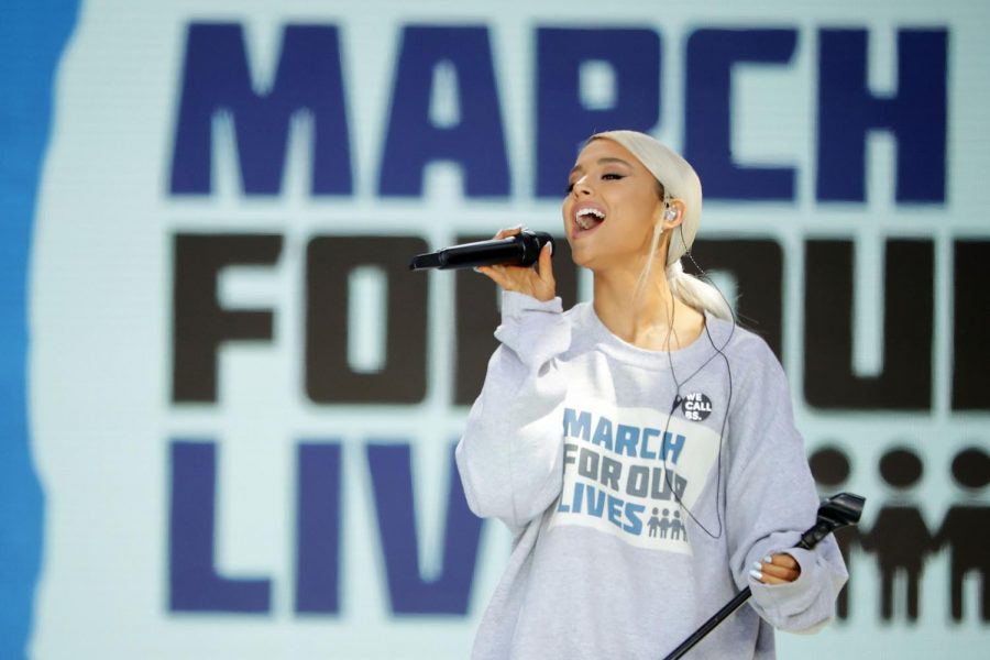 Ariana Grande performs Be Alright during the March for Our Lives rally on March 24, 2018 in Washington, DC.