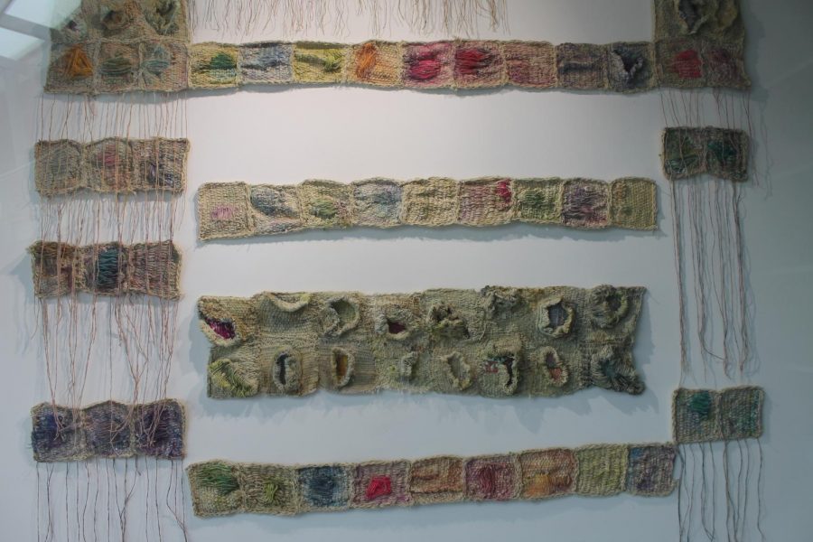 Using cotton and wool, Dawn Ertl demonstrated the mutations and trauma that affect us and carry into later generations.