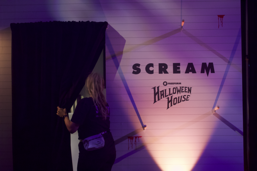 Guests could expect a chilling surprise in the Scream photo booth, one of many photo-ops at the Freeform Halloween House. Photo credit: Bryanna Mejia