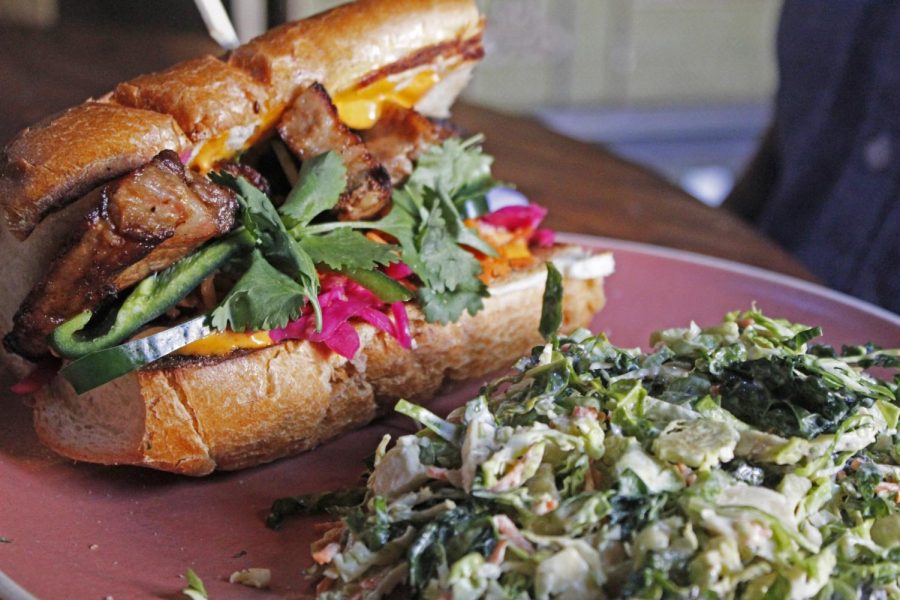 The Pork Bahn Mi was one of the most vibrant and delicious dishes accompanied with a light and delicious kale salad that complimented the heat from the sriracha sauce. 