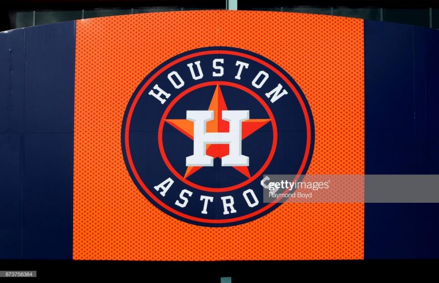 HOUSTON - NOVEMBER 04: Houston Astros logo is displayed outside Minute Maid Park, home of the Houston Astros baseball team in Houston, Texas on November 4, 2017