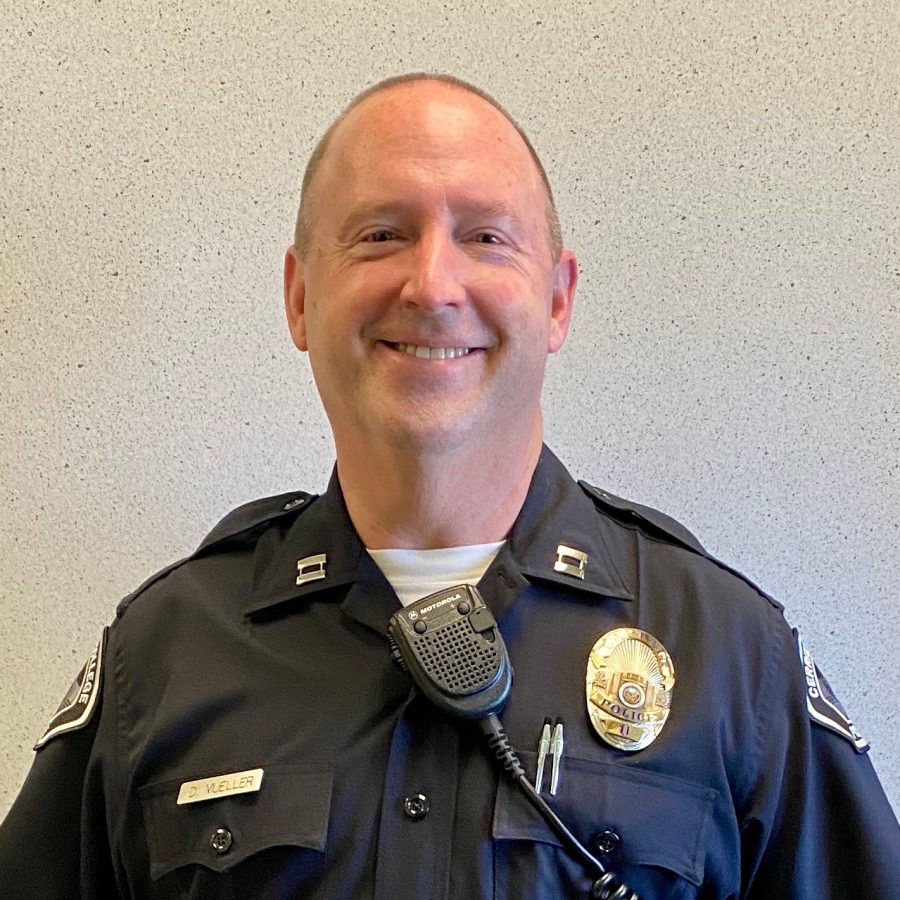 Donald Mueller, newly appointed CCPD captain. Captain Mueller will take on multiple responsibilities, including coordinating day to day activities of patrols around campus. 