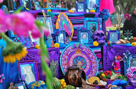 Ofrendas are altars created to welcome the spirits of the deceased. An ofrenda at Hollywood Forever Cemetery on October 23, 2011. Photo credit: Malingering on Flicker.com