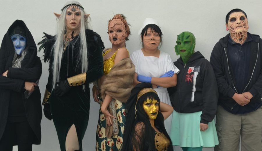 Students from the college's costume and makeup program transform themselves into elaborate, imaginary creatures using special effects makeup.  Professor Susan Watanabe, who teaches the program, shares this photo from a previous class taught on campus.