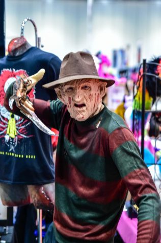 Freddy Krueger cosplay at MCM London Comic Con 2015.