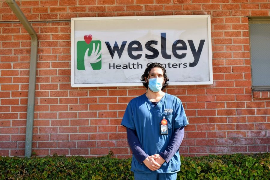 Francisco Arenas is a registered nurse, and Cerritos College alumnus, at Wesley Health Center in Bell Gardens. He commented on Coronavirus cases and a potential vaccine on Nov.10. Photo credit: Vincent Medina