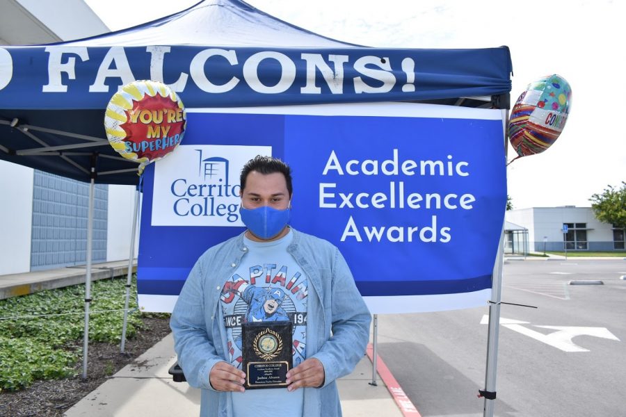 Joshua Alvarez accepted his award for Academic Excellence on April 7, 2021. He received the award for Elementary Teacher Education