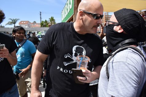 The Klan failed to show up in force for their "White Lives Matter" rally. Some open white supremacists did make appearances, like this Proud Boy on April 11, 2021.