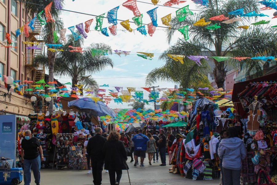 Plaza Santa Cecilia is a bustling shopping center where tourists and locals alike can find great food and unique souvenirs and other merchandise. Since COVID-19, social distancing, temperature checks and mask requirements have been put in place at most establishments. April 10, 2021 Photo credit: Emily Melgar