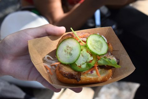 "LA Style" served their "Pork Belly Banh MI" sandwich on April 16, 2021. They served their sandwich during the "Touch of Disney" event at California Adventure Park.