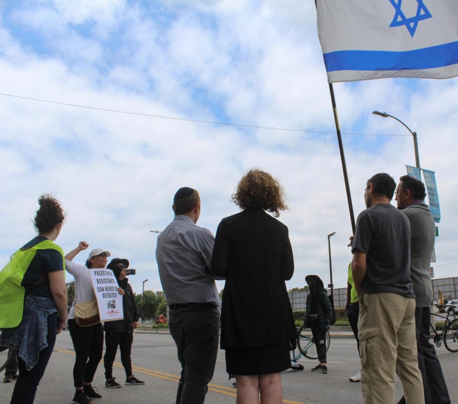 Gita El Harrak voiced her outrage at Rabbi Daniel Bouskilas presence during the protest on May 15. Bouskila is the Rabbi at The Westwood Village Synagogue. 
