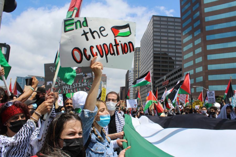On May 15, protestors rallied and demanded peace and justice for Palestinians. Many believe Palestine should be freed and recognized as a State. 