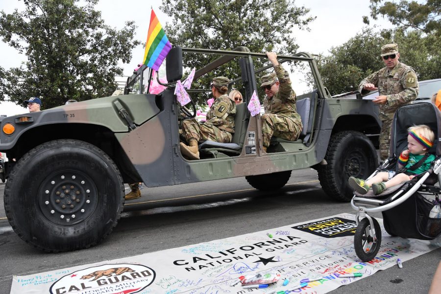 Soldiers of the 79th Infantry Division Combat Team participated in the San Diego Pride Parade. Attendance of the pride parade including 79th IBCT Soldiers and other service members signed the California National Guard’s banner on July 13, 2019. Photo credit: California National Guard