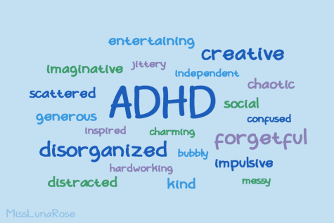 ADHD comes with both strengths and challenges. This picture lists some of the traits (positive, negative, and neutral) related to ADHD. Photo credit: MissLunaRose12