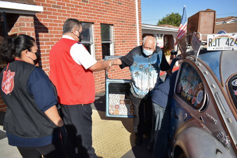 The Salvation Army Bellflower Corps served Thanksgiving diner to the community in a drive-thru charity event. Their patrons thanked them on Nov. 23, 2021.