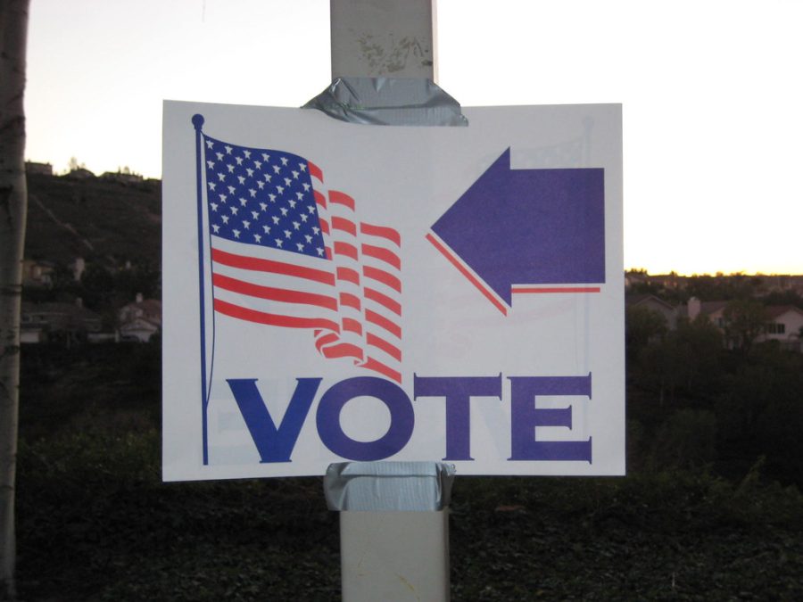 This was an image of a voting sign that was posted, which relates to the story about voting rights.