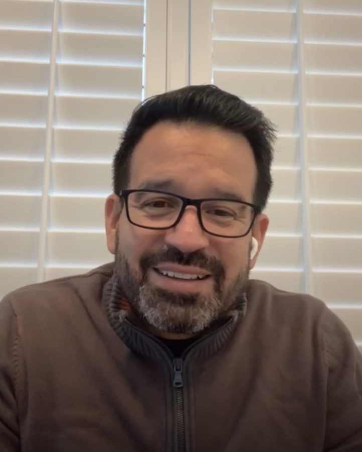President of Cerritos College, Jose Fierro, hosts an Instagram live event to communicate with participants virtually and safely. 