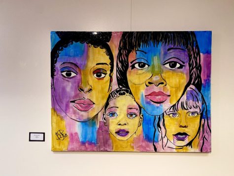 Colorful painting of women that expresses that everyone is the human regardless of color.