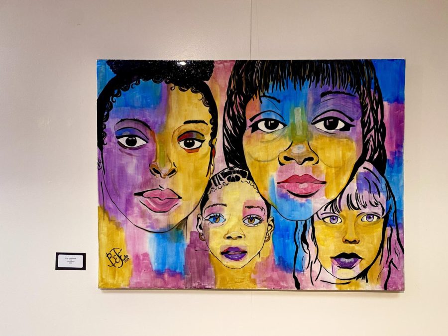 Colorful painting of women that expresses that everyone is the human regardless of color. 