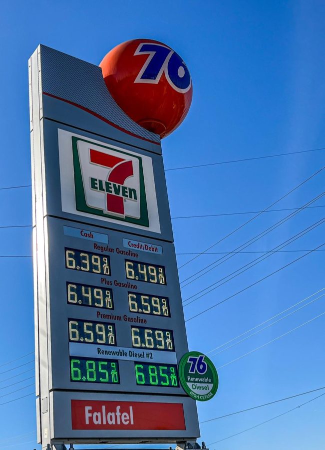 Local gas prices on rise with no end in sight causing pain at the pump and in peoples pockets. Norwalk 76 Gas station prices on March. 11, 2022