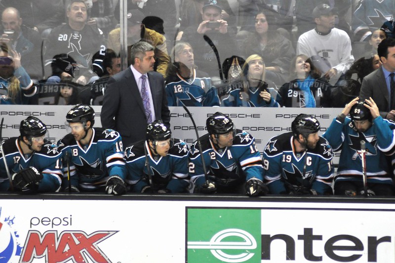 Todd McLellan coaches in his 1,000th game in the NHL. Photo credit: Aaron Sholl