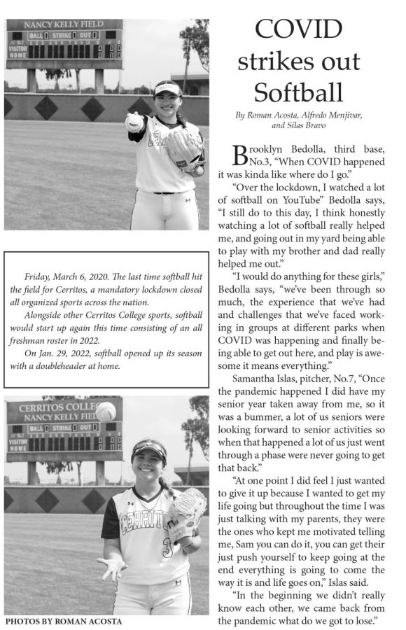 Wings Zine Page - COVID strikes out softball