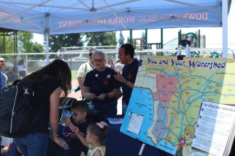 A booth dedicated to teaching the community about the local watersheds in Southern California.
