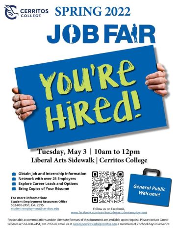 This was the flyer that was given at the May 3rd job fair.