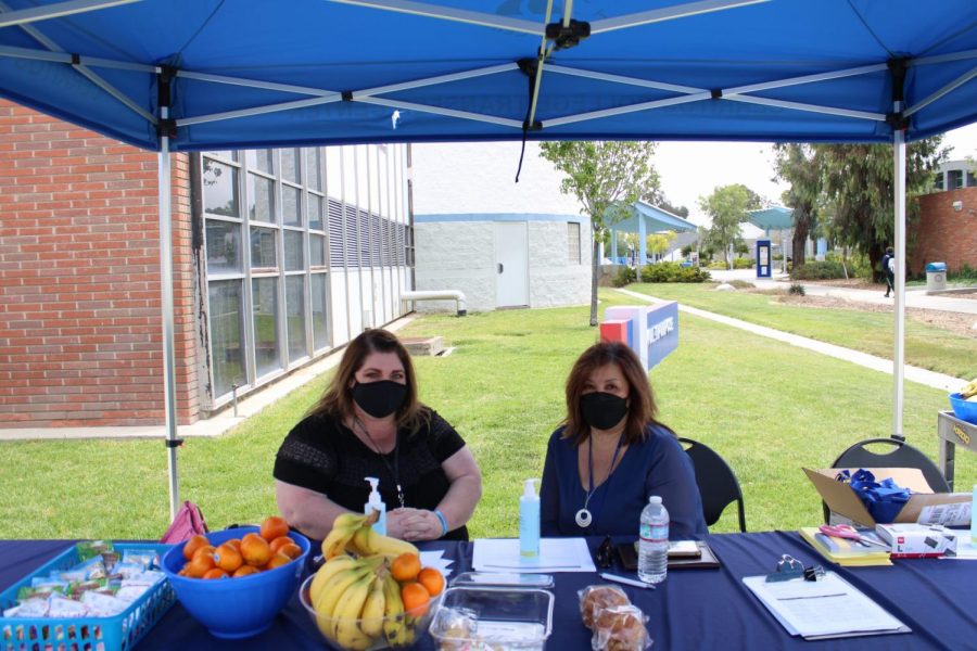 The person on the right was Terrie Lopez, who is the Director of Career Services. They were helping out students if they needed help and also helped facilitate the annual job fair. Photo credit: Samuel Chacko