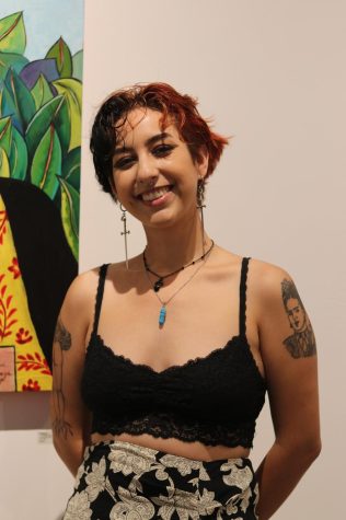 Jazzmine Caron, 23, also known as Rhyeseyes, shares that she paints with the motive to 'keep queer spaces safe and alive'. She said that a lot of her work is dedicated to women's and LGBTQ+ rights.