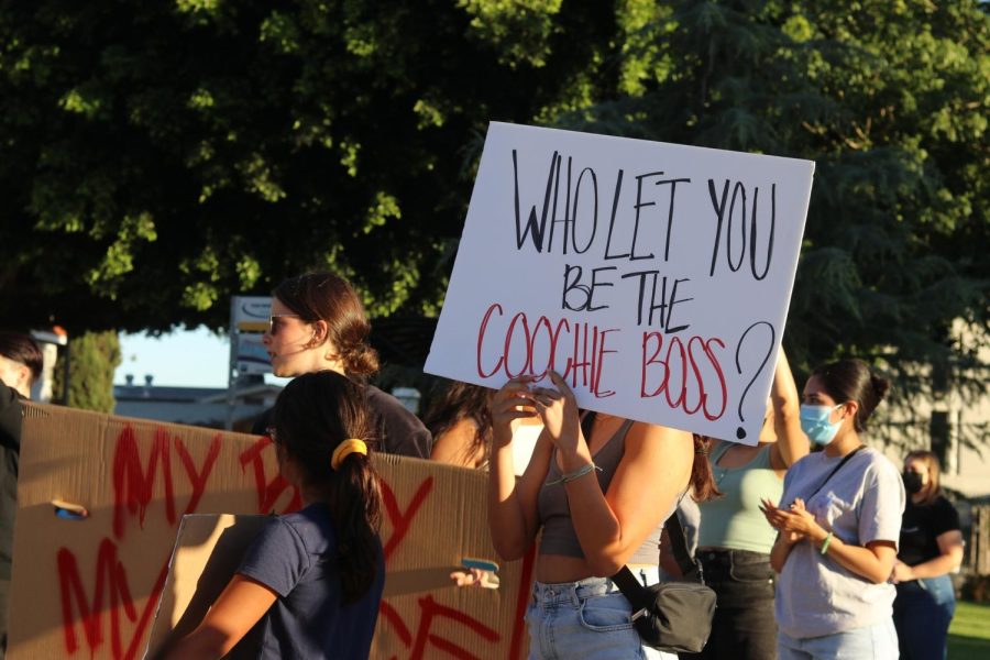 The decision to overturn Roe v. Wade by the Supreme Court left millions angry and heartbroken. A protest was hosted by a group of [Whittier] residents outside of Whittier City Hall Friday afternoon in expressing their remorse. Photo credit: Clarissa Arceo