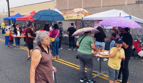 People enjoying delicious food