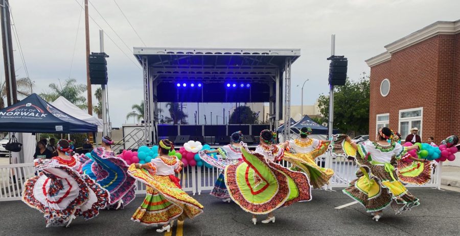 Folklorico dancers are doing their performance on Sept. 9 where they spin and show off their beautiful dresses.