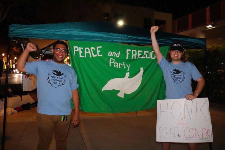 The Peace and Freedom Party came out to support a protest during the Sept. 20 fundraiser. 