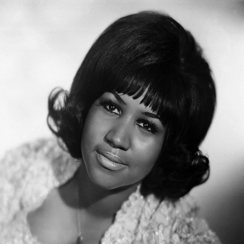 This is a photo of Aretha Franklin, the person who made the song 